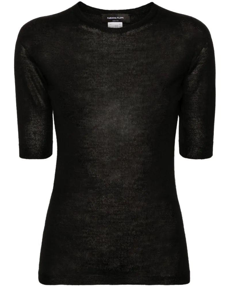 Fabiana Filippi Pullover mit kurzen Ärmeln - Schwarz Schwarz