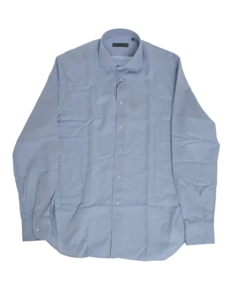 Corneliani French-collar cotton shirt - Blau Blau