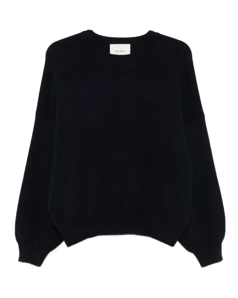 Lisa Yang Vieira ribbed-trim long-sleeve sweater - Blau Blau