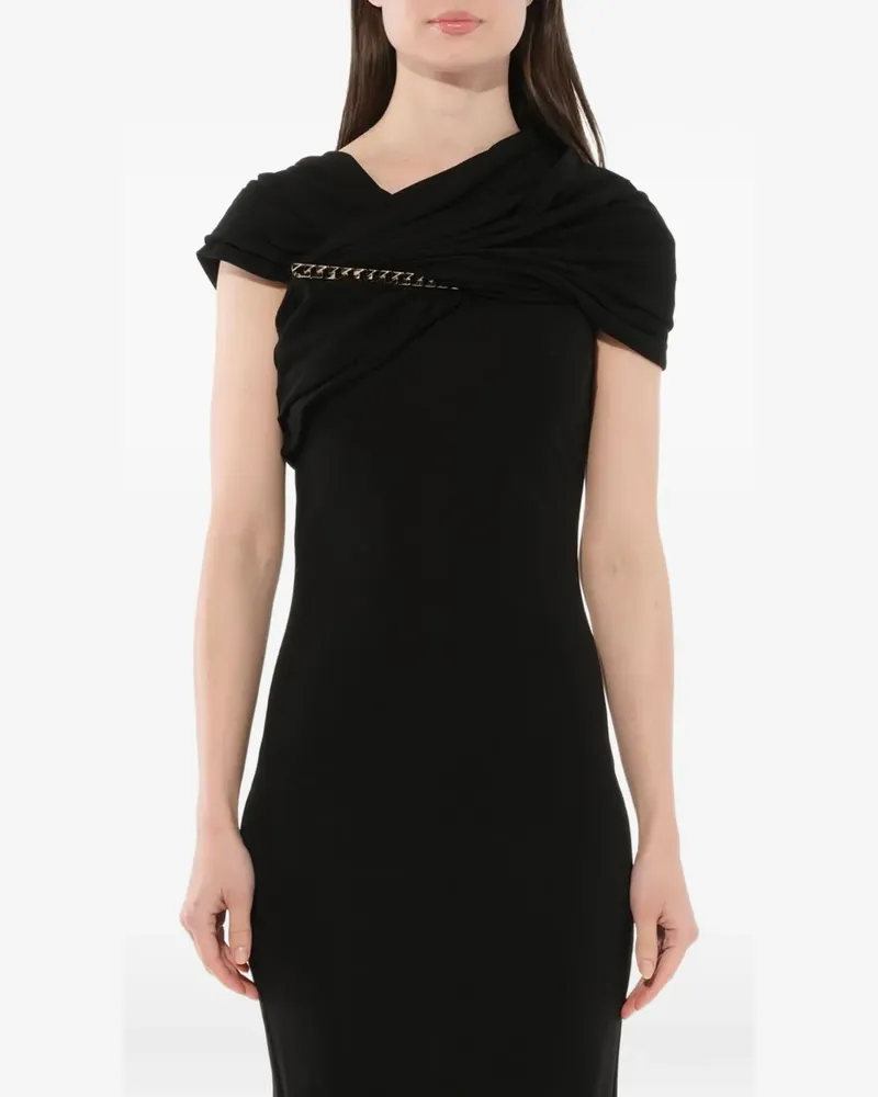 Givenchy Asymmetrisches Wickelkleid - Schwarz Schwarz