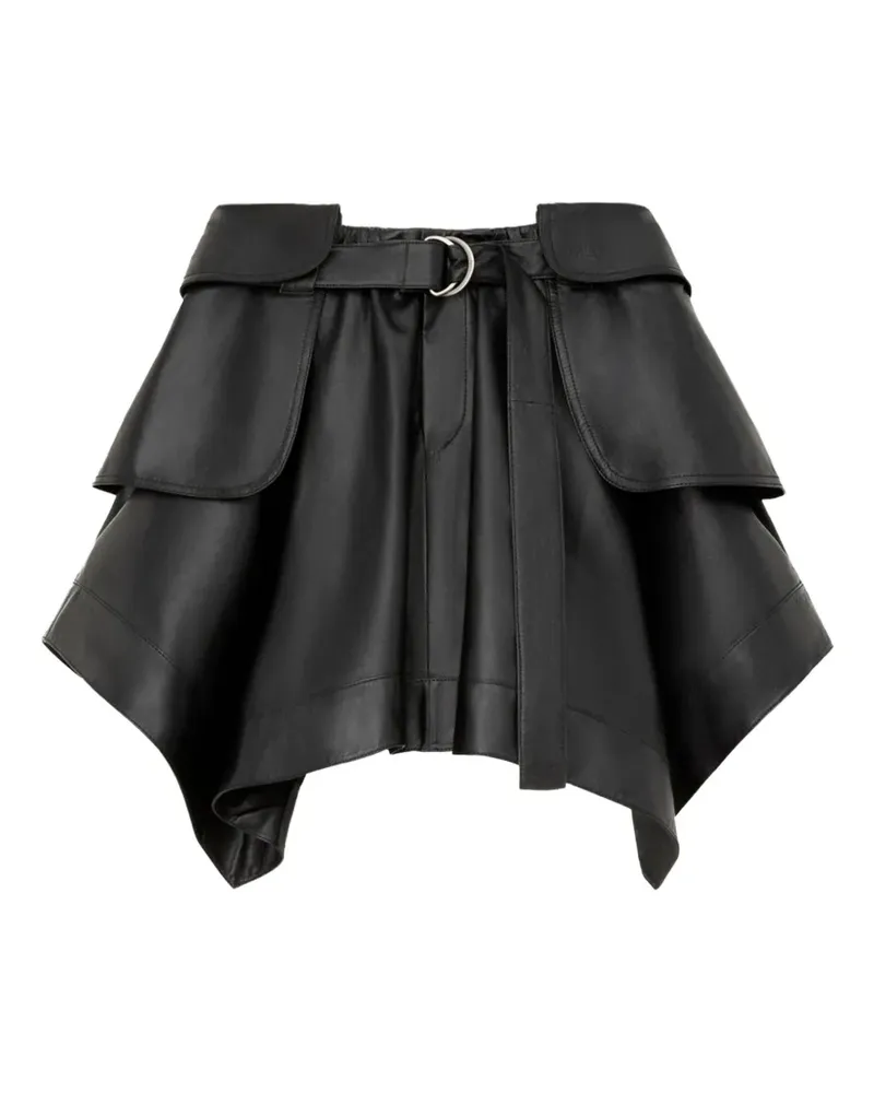 Loewe Cargo belted leather mini skirt - Schwarz Schwarz
