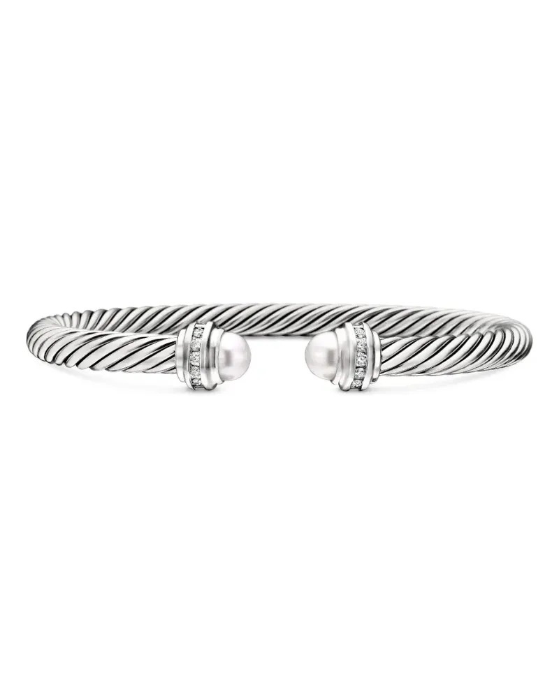 David Yurman Cable Classics Armband aus Sterlingsilber mit Diamant 5mm Silber