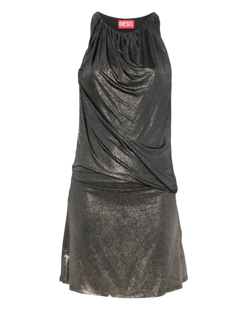 Diesel Minikleid im Metallic-Look - Grau Grau