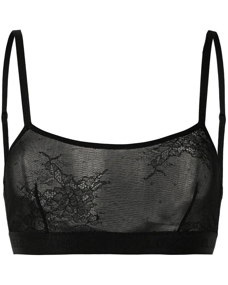 Karl Lagerfeld Bandeau-BH mit Spitze - Schwarz Schwarz
