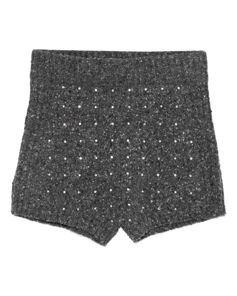 Pinko Verzierte Strick-Shorts - Grau Grau