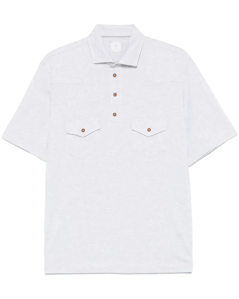 Eleventy Meliertes Poloshirt - Grau Grau
