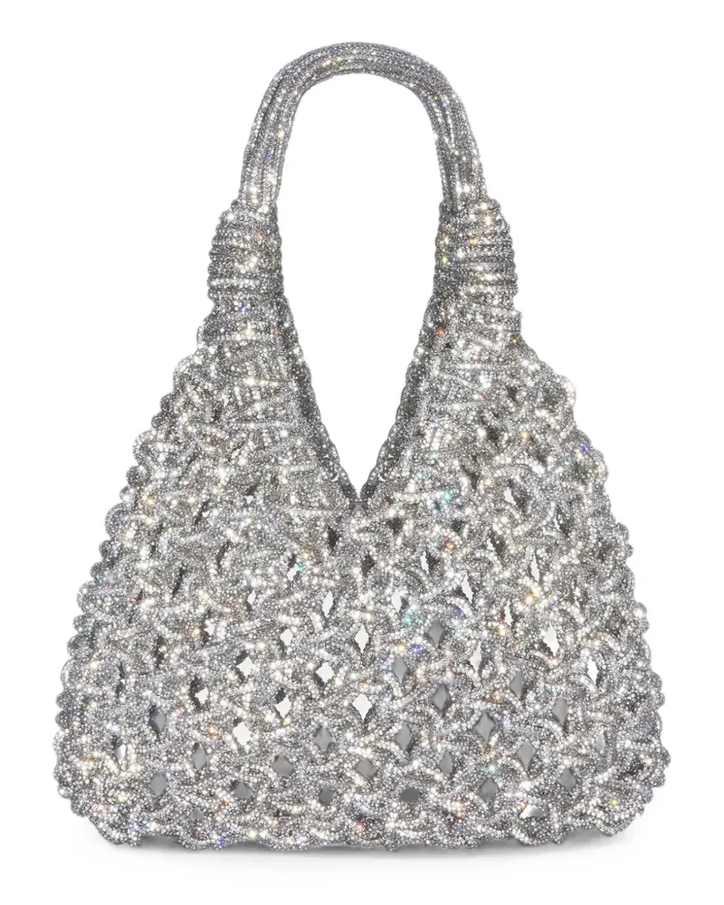 HIBOURAMA Vannifique Schultertasche mit Kristallen - Silber Silber