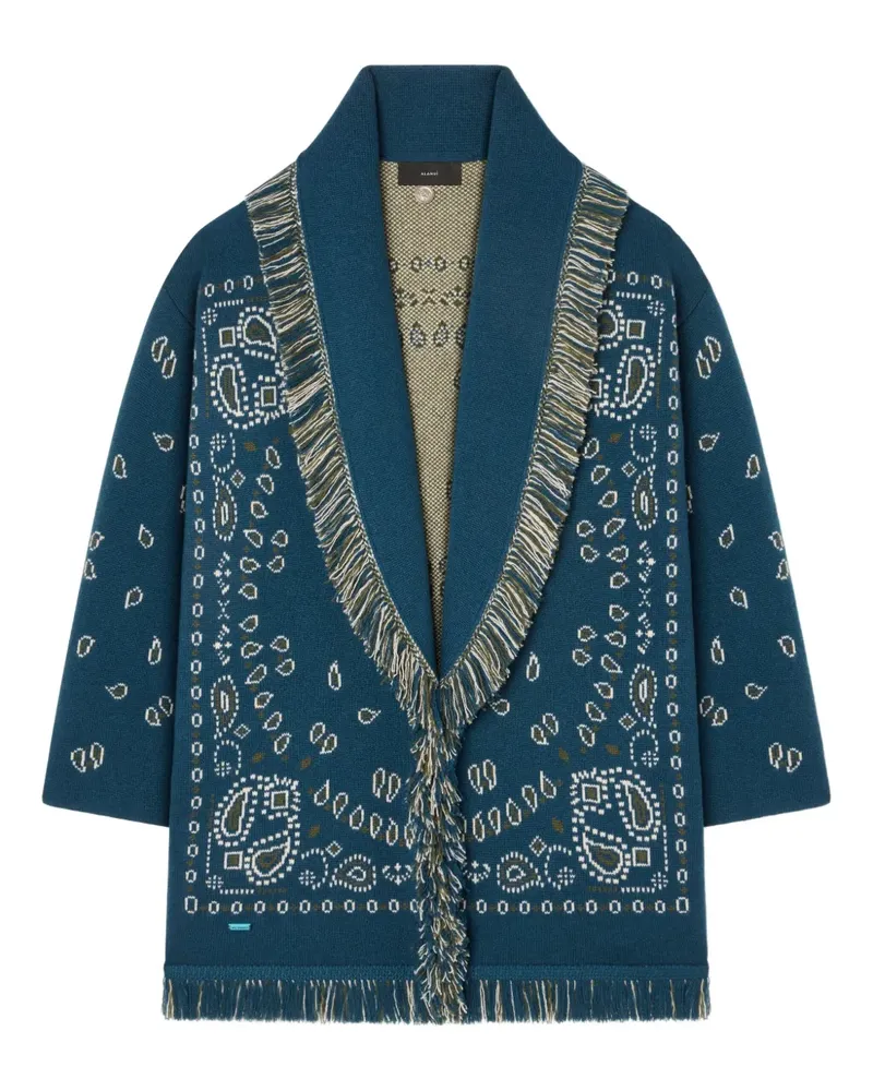 Alanui Cardigan mit Bandana-Jacquardmuster - Blau Blau