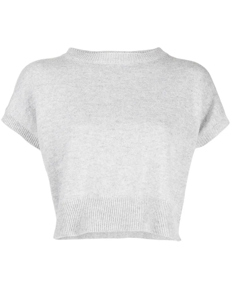 Teddy Cashmere Genova Cropped-Pullover aus Kaschmir - Grau Grau