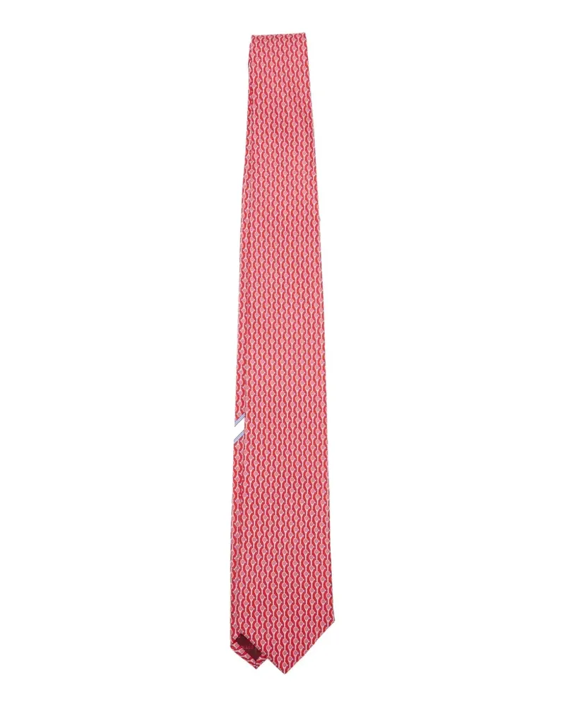Ferragamo tennis print tie - Rot Rot
