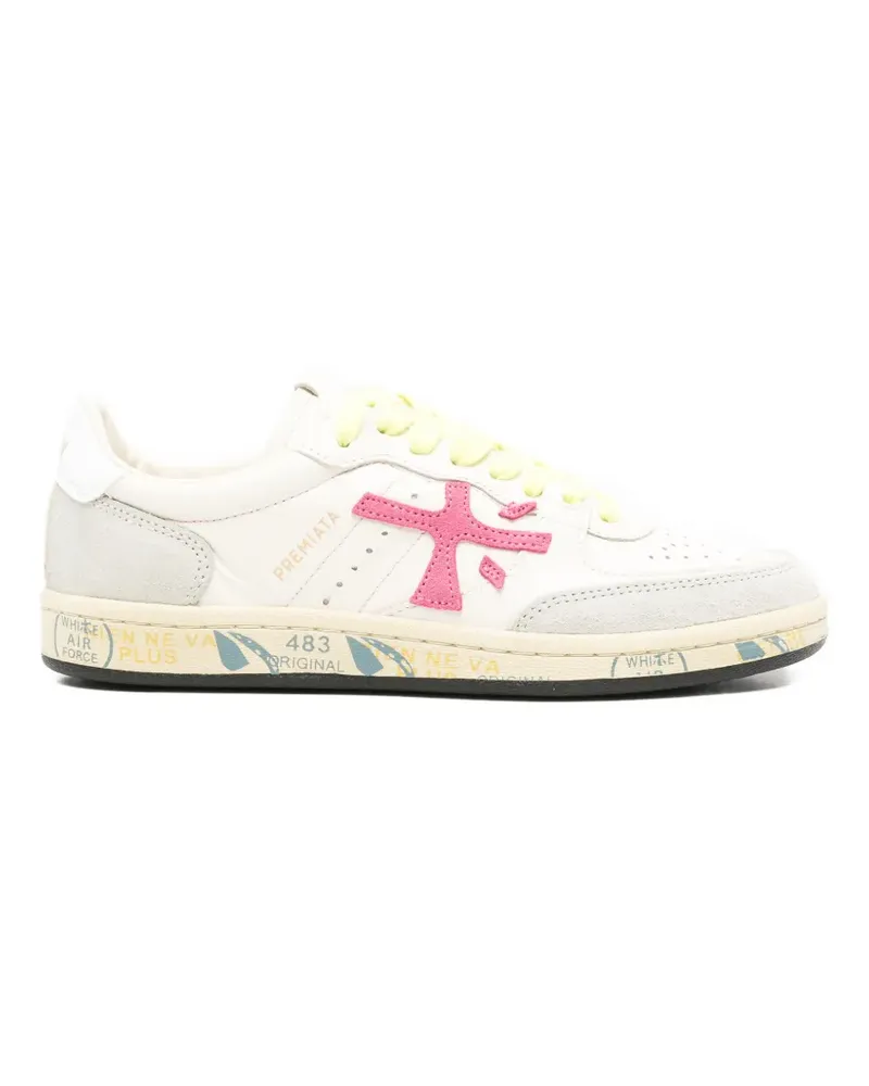 Premiata appliqué BSKTCLAD sneakers - Nude Nude