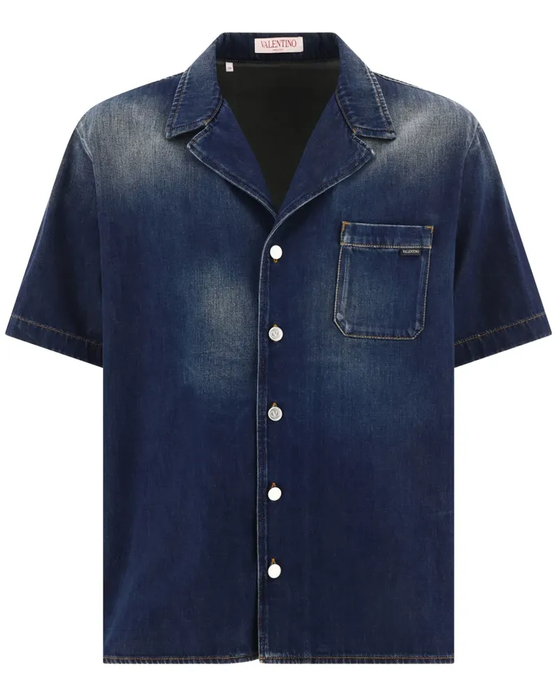 Valentino Garavani Bowlinghemd im Jeans-Look - Blau Blau