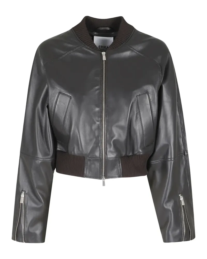 Erika Cavallini zip-fastening jacket - Braun Braun