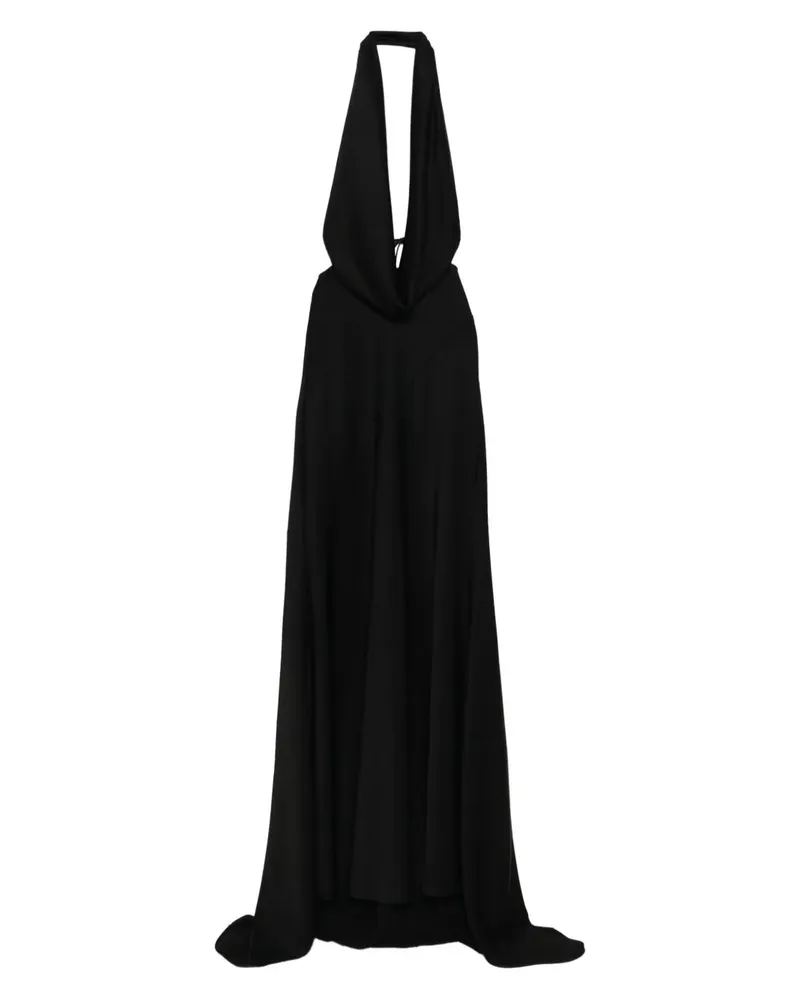 Alex Perry Maxikleid mit Schalkragen - Schwarz Schwarz