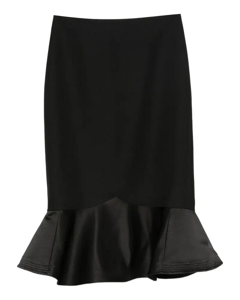 Fendi Midirock mit Rüschen - Schwarz Schwarz