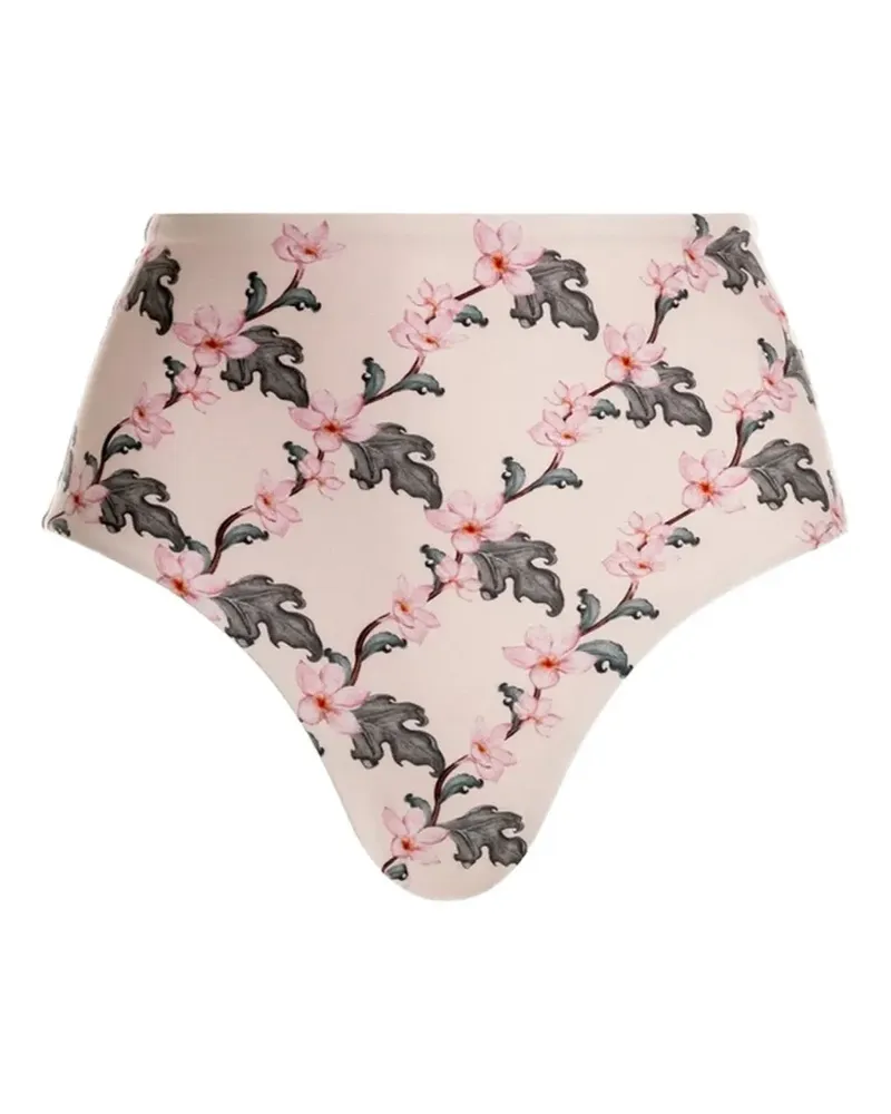 AGUA BENDITA Maria Bikinihöschen mit Blumenprint - Nude Nude