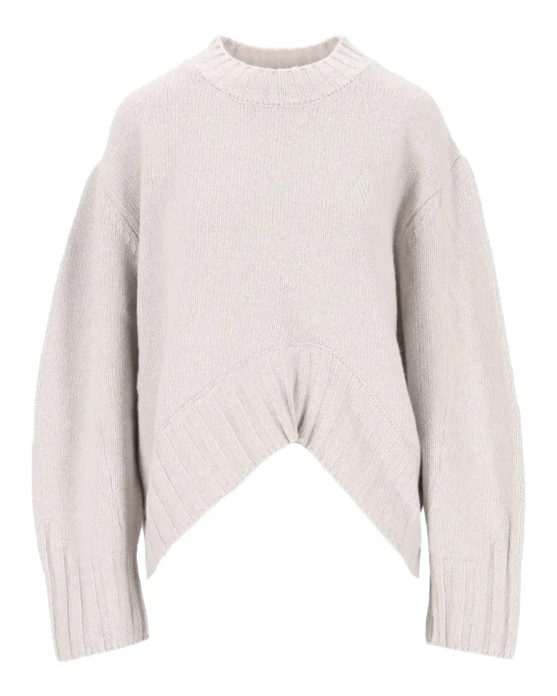 ATTICO Bestickter Pullover mit asymmetrischem Saum - Grau Grau
