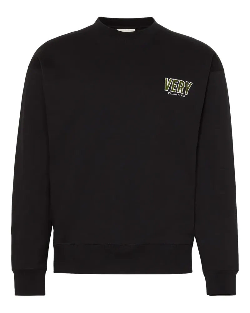 Calvin Klein Sweatshirt mit Logo - Schwarz Schwarz