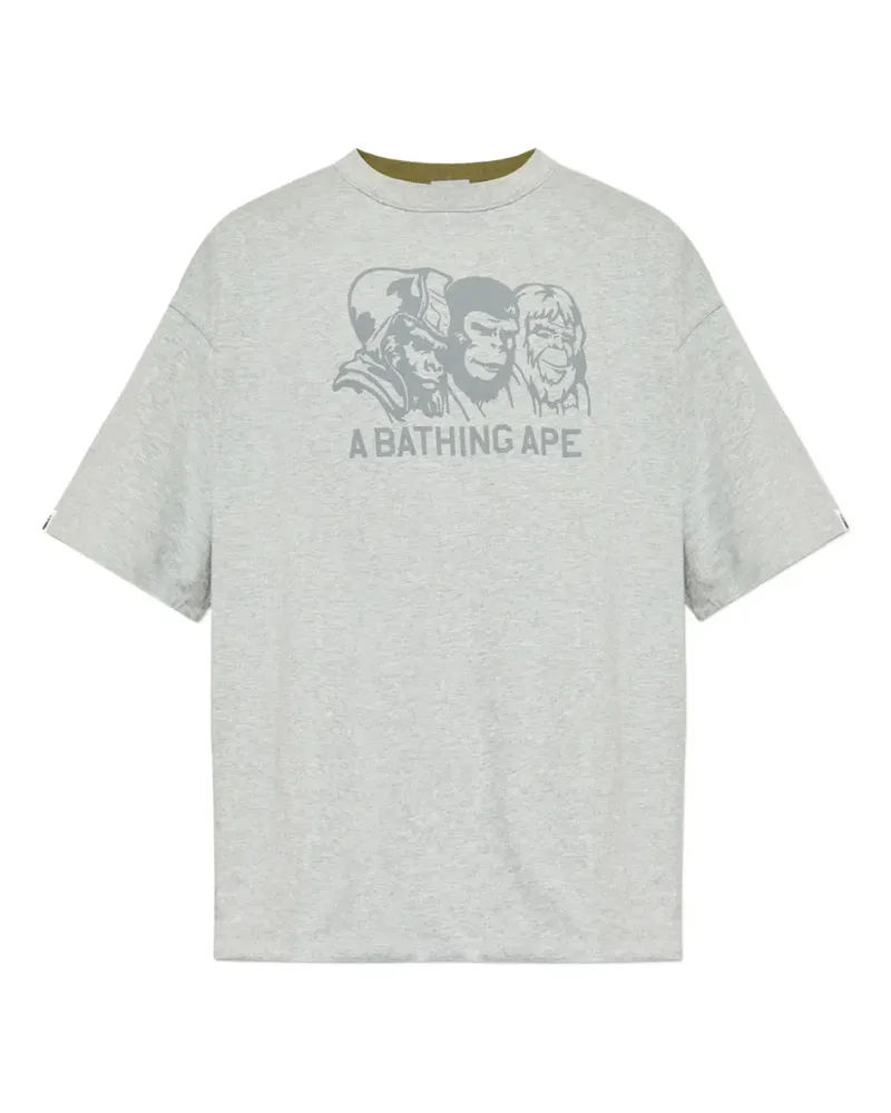 BAPE Double Face T-Shirt - Grau Grau