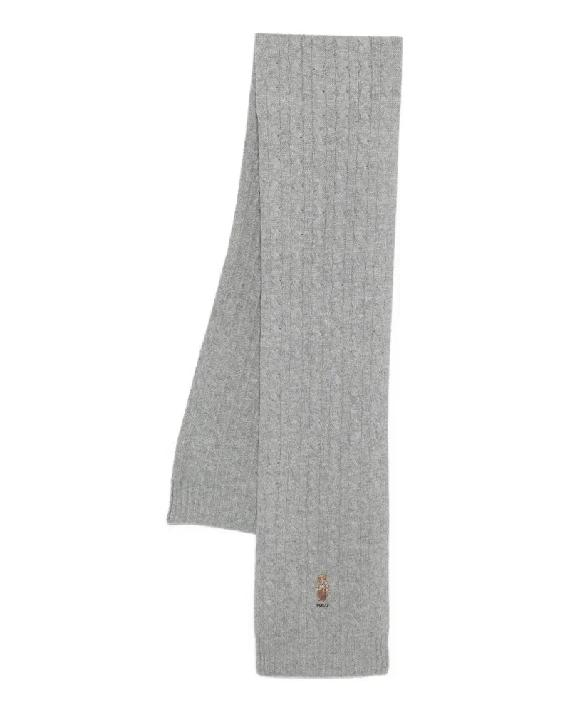 Ralph Lauren Polo Bear cable-knit scarf - Grau Grau