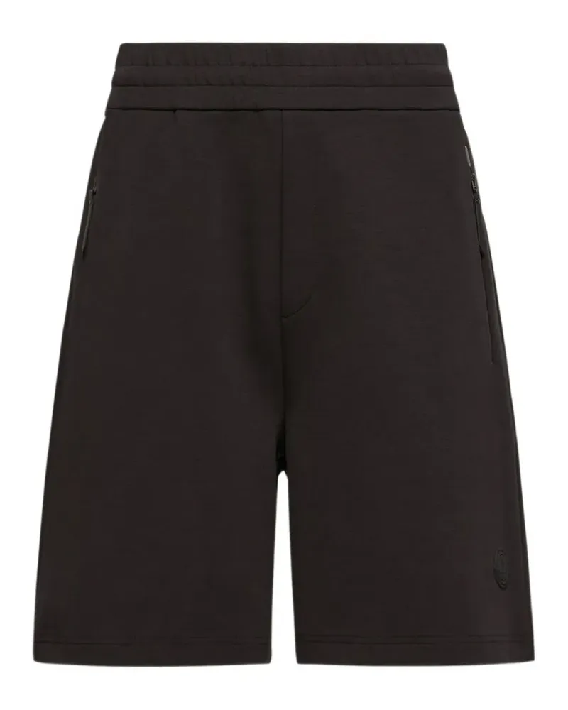 Moncler Interlock Joggingshorts mit Logo-Patch - Schwarz Schwarz
