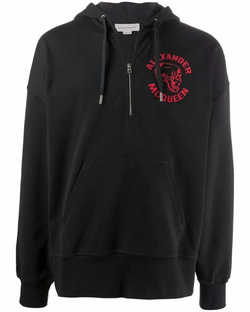 Alexander McQueen Hoodie mit Totenkopf-Print - Schwarz Schwarz