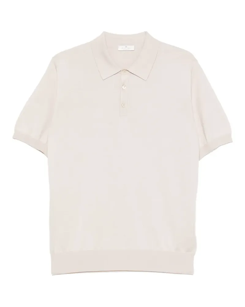 PANICALE Cashmere short-sleeve polo shirt - Nude Nude