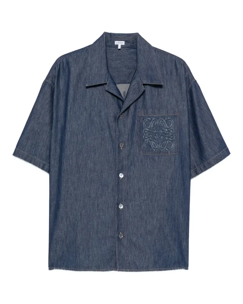 Loewe Anagram-embroidered shirt - Blau Blau