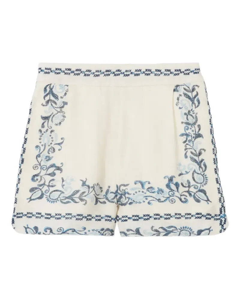 Claudie Pierlot Shorts mit Blumen-Print - Nude Nude