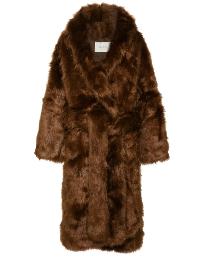 Entire Studios Vast Mantel aus Faux Fur - Braun Braun