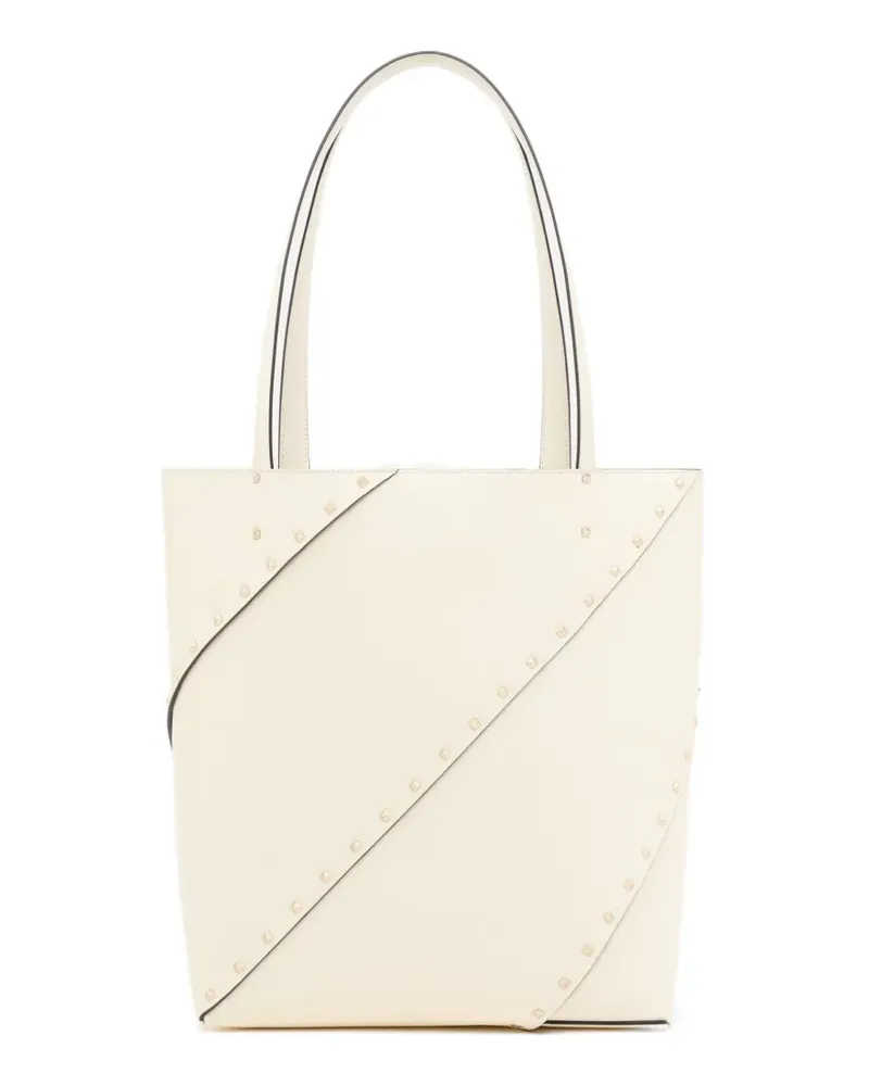 Valentino Garavani Rockstud Wispy calfskin shopping bag - Weiß Weiß