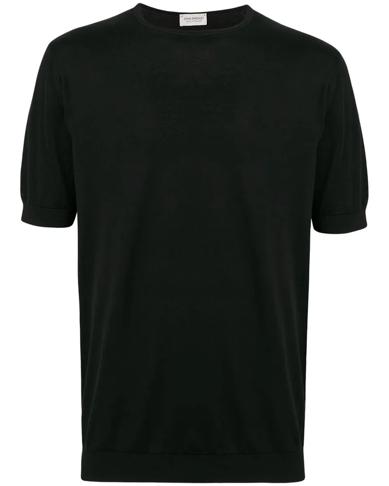 John Smedley Klassisches T-Shirt - Schwarz Schwarz