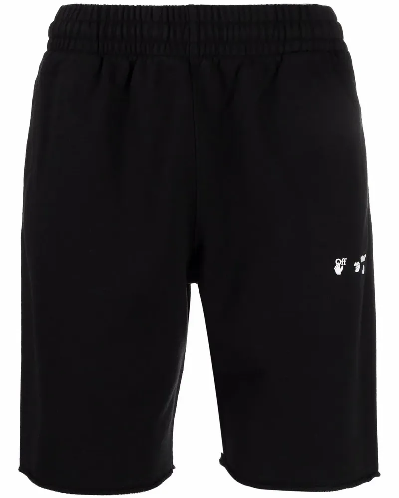 OFF-WHITE Joggingshorts mit Logo-Print - Schwarz Schwarz