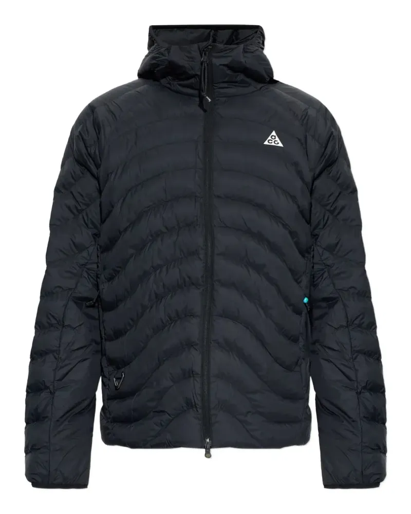 Nike quilted hooded jacket - Schwarz Schwarz
