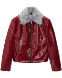 MSGM Jacke in Lederoptik Rot