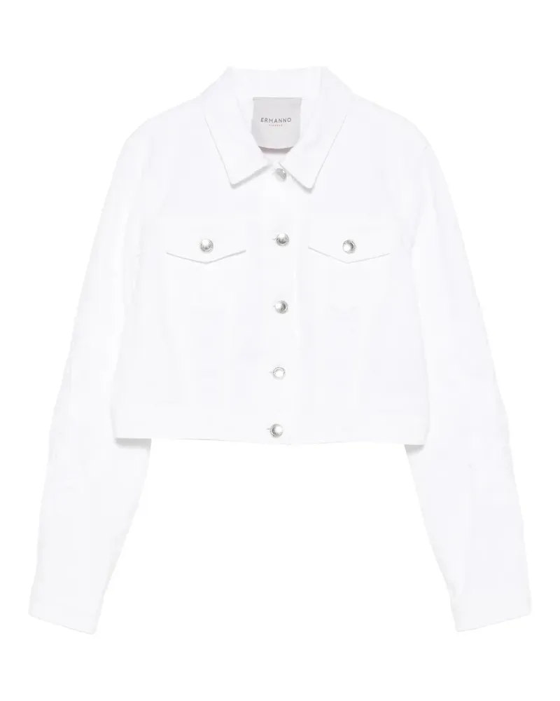 Ermanno Scervino embroidered denim jacket - Weiß Weiß