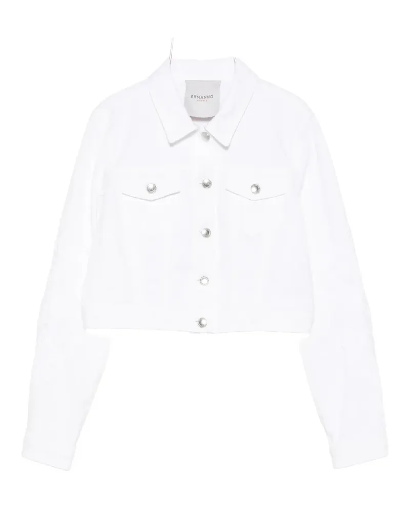 Ermanno Scervino embroidered denim jacket - Weiß Weiß