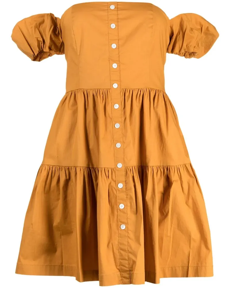 STAUD Schulterfreies Minikleid - Orange Orange