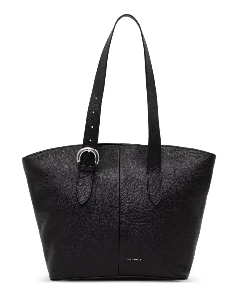 Coccinelle Tote Bag aus gekörntem Leder - Schwarz Schwarz