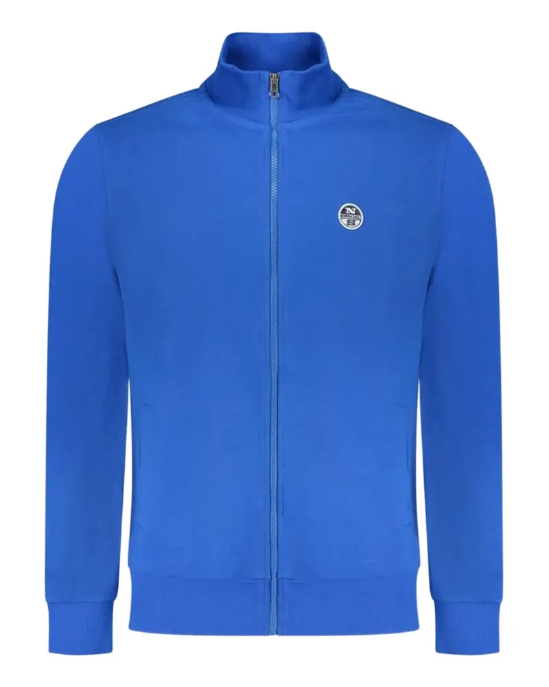 North Sails logo-patch zip-up sweater - Blau Blau