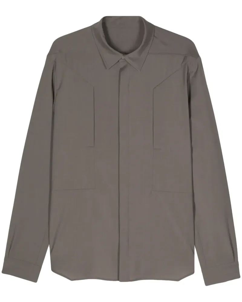 Rick Owens Fogpocket Hemd aus Schurwolle - Grau Grau