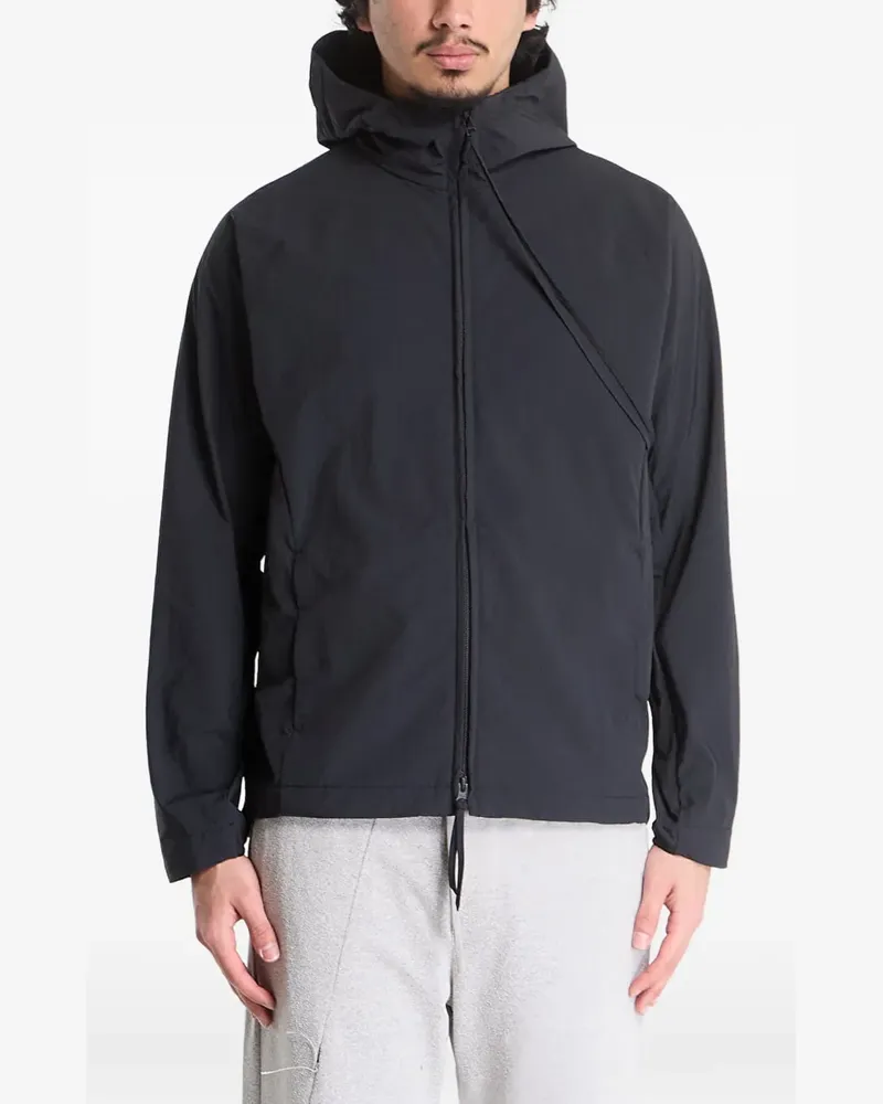 Post Archive Faction asymmetric-zip jacket - Schwarz Schwarz