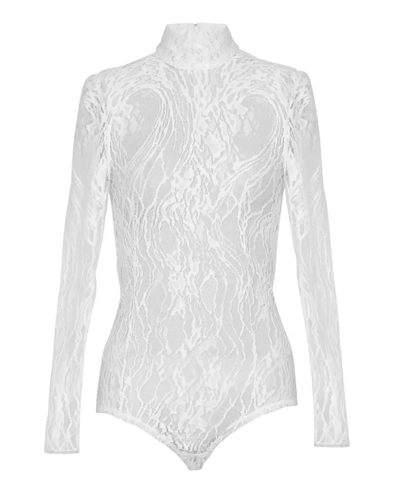 Balmain Langärmeliger Body - Weiß Weiß