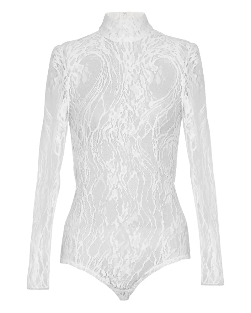 Balmain Langärmeliger Body - Weiß Weiß
