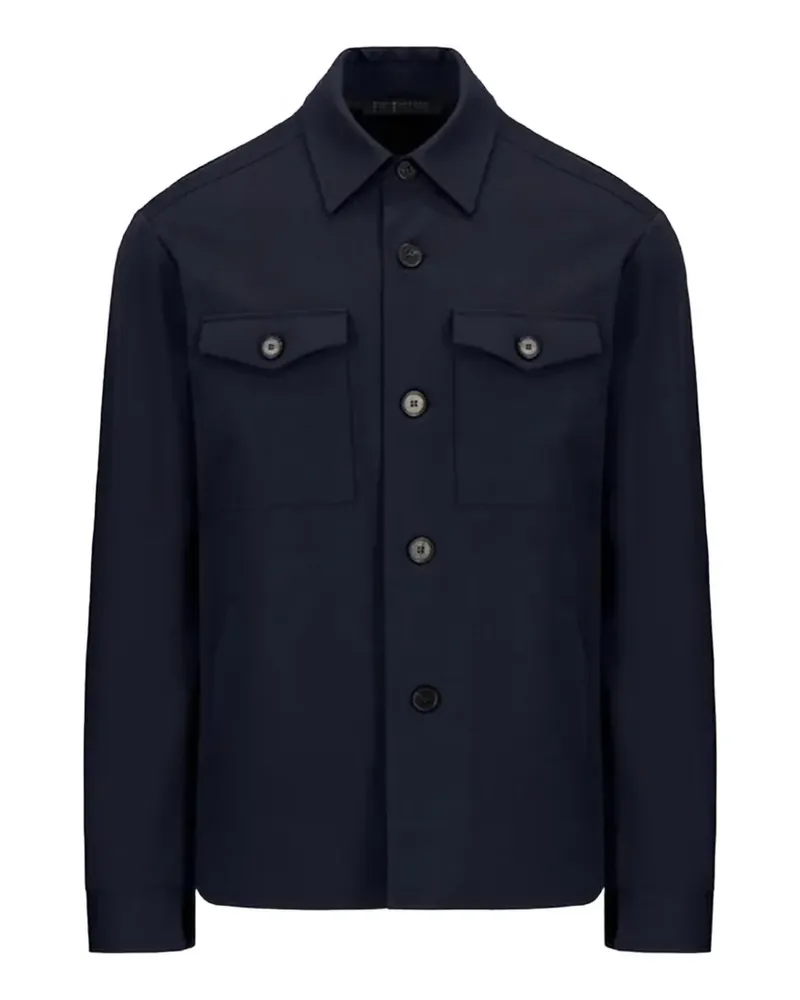 Harris Wharf London Hemdjacke mit Tasche - Blau Blau