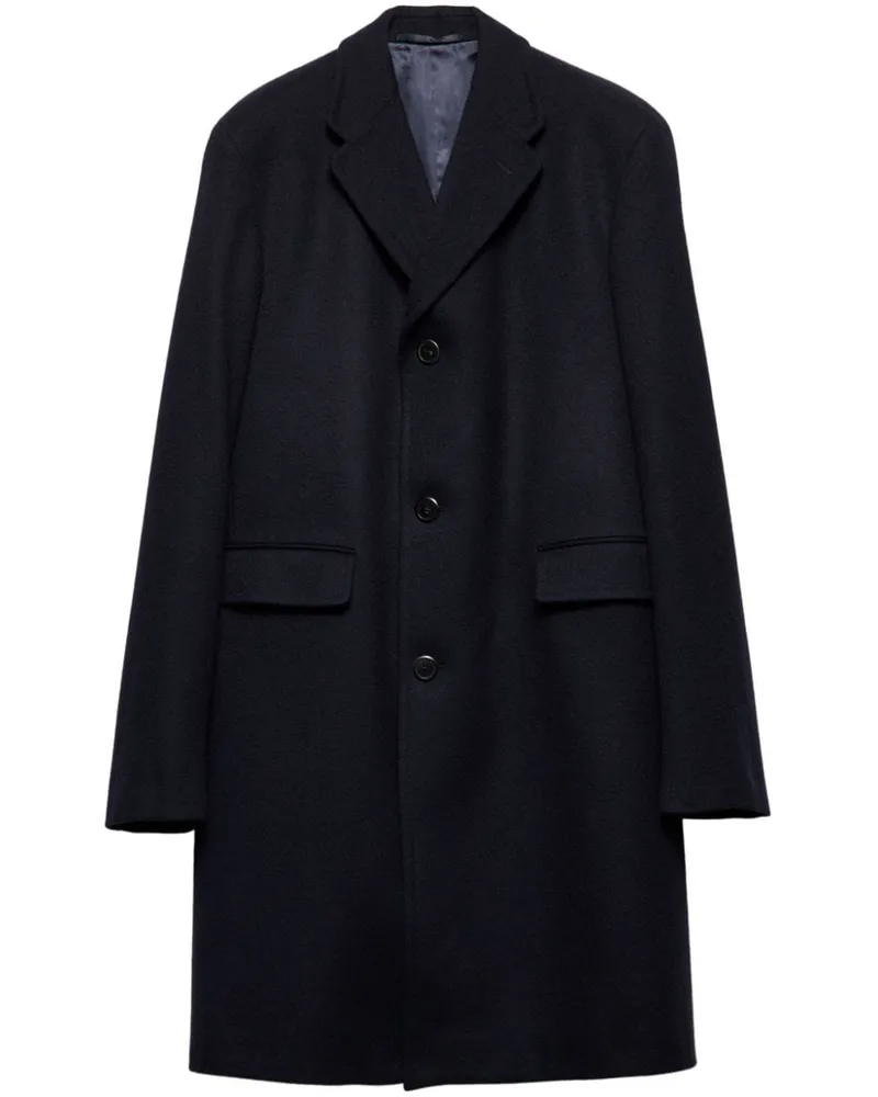 Prada Einreihiger Mantel - Blau Blau