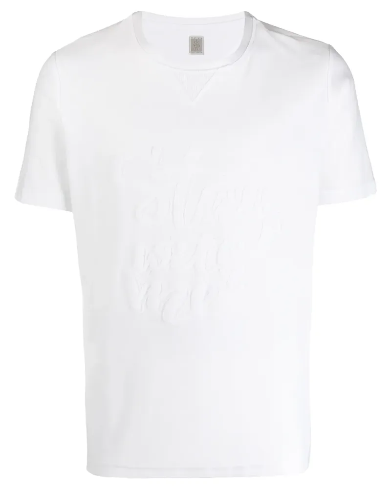 Eleventy T-Shirt mit Print - Weiß Weiß