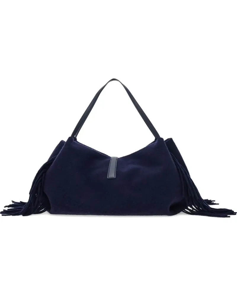 Ferragamo Großer Tote Bag mit Fransen - Blau Blau
