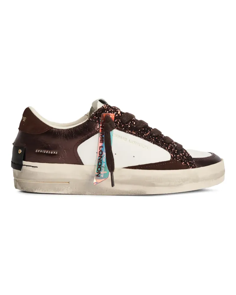 Crime Skate Deluxe Sneakers mit Glitter-Detail - Weiß Weiß