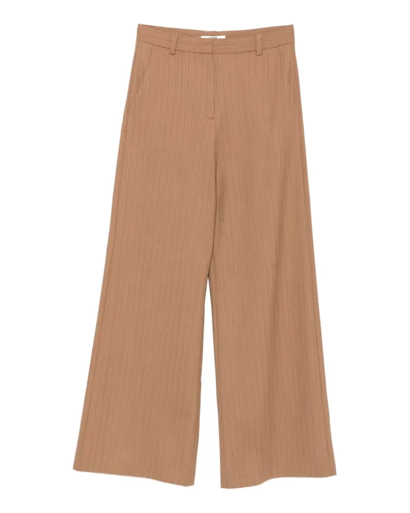 Maje belt-loop pinstriped trousers - Nude Nude